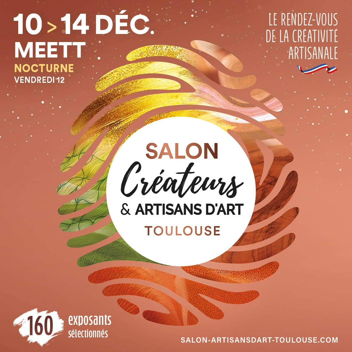 Affiche du salon des artisans de Toulouse du 10 au 14 Décembre